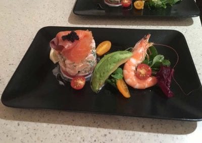 Smoked Fish Tower starter Foxes Catering